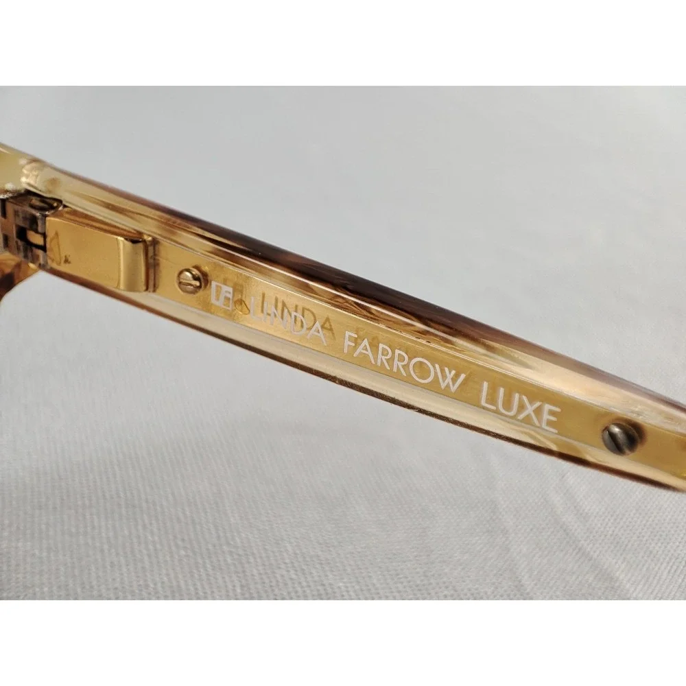 Linda Farrow Luxe 5 C5 KID Small Sunglasses Honey Tortoise Gold Made in Japan